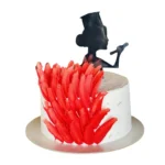 Red Feather Graduation Cake