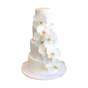 Luxury White Floral Wedding Cake