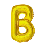 Letter B Helium Foil Balloon, Gold