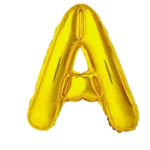 Letter A Helium Foil Balloon, Gold