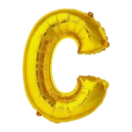Letter C Helium Foil Balloon, Gold