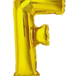 Letter F Helium Foil Balloon, Gold