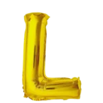 Letter L Helium Foil Balloon, Gold