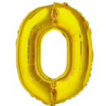 Letter O Helium Foil Balloon, Gold
