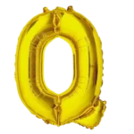 Letter Q Helium Foil Balloon, Gold