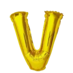 Letter V Helium Foil Balloon, Gold