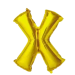 Letter X Helium Foil Balloon, Gold