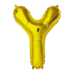 Letter Y Helium Foil Balloon, Gold