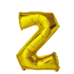 Letter Z Helium Foil Balloon, Gold