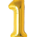 Number 1 Helium Foil Balloon, Gold