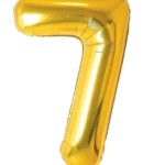 Number 7 Helium Foil Balloon, Gold