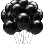 Black Latex helium balloons 10 pcs Set