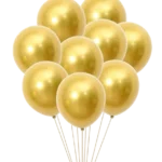 Gold Latex helium balloons 10 pcs Set